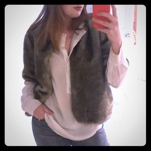 Vera Wang Vegan Fur Jacket
